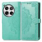 For OnePlus 12 Mandala Flower Embossed Leather Phone Case(Green) - 1