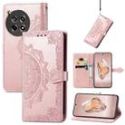 For OnePlus Ace 3 Mandala Flower Embossed Leather Phone Case(Rose Gold) - 1