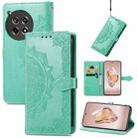 For OnePlus Ace 3 Mandala Flower Embossed Leather Phone Case(Green) - 1