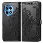 For OnePlus 12R Mandala Flower Embossed Leather Phone Case(Black) - 2