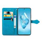 For OnePlus 12R Mandala Flower Embossed Leather Phone Case(Blue) - 3