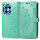 For OnePlus 12R Mandala Flower Embossed Leather Phone Case(Green) - 2