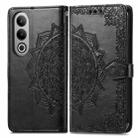 For  OnePlus Nord CE4 Mandala Flower Embossed Leather Phone Case(Black) - 1