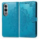 For  OnePlus Nord CE4 Mandala Flower Embossed Leather Phone Case(Blue) - 1