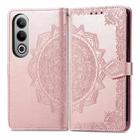 For  OnePlus Nord CE4 Mandala Flower Embossed Leather Phone Case(Rose Gold) - 1