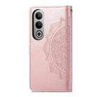 For  OnePlus Nord CE4 Mandala Flower Embossed Leather Phone Case(Rose Gold) - 3