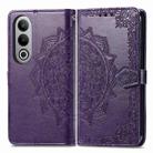 For  OnePlus Nord CE4 Mandala Flower Embossed Leather Phone Case(Purple) - 1