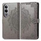 For  OnePlus Nord CE4 Mandala Flower Embossed Leather Phone Case(Gray) - 1