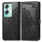 For OnePlus Nord N30 SE Mandala Flower Embossed Leather Phone Case(Black) - 1