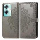 For OnePlus Nord N30 SE Mandala Flower Embossed Leather Phone Case(Gray) - 1