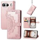 For OnePlus Nord 4 Mandala Flower Embossed Leather Phone Case(Rose Gold) - 1