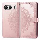 For OnePlus Nord 4 Mandala Flower Embossed Leather Phone Case(Rose Gold) - 2