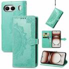 For OnePlus Nord 4 Mandala Flower Embossed Leather Phone Case(Green) - 1
