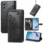 For Motorola Moto G 5G 2023 Mandala Flower Embossed Leather Phone Case(Black) - 1