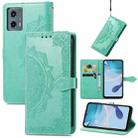 For Motorola Moto G 5G 2023 Mandala Flower Embossed Leather Phone Case(Green) - 1