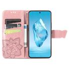 For OnePlus 12R Butterfly Love Flower Embossed Leather Phone Case(Rose Gold) - 3