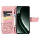 For OnePlus Nord 4 Butterfly Love Flower Embossed Leather Phone Case(Rose Gold) - 3