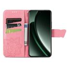 For OnePlus Nord 4 Butterfly Love Flower Embossed Leather Phone Case(Pink) - 3