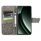 For OnePlus Nord 4 Butterfly Love Flower Embossed Leather Phone Case(Gray) - 3