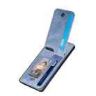 For Realme C30 Carbon Fiber Vertical Flip Zipper Phone Case(Blue) - 3