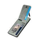 For Realme C30 Carbon Fiber Vertical Flip Zipper Phone Case(Green) - 3