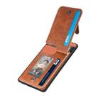 For Google Pixel 7A Carbon Fiber Vertical Flip Zipper Phone Case(Brown) - 3
