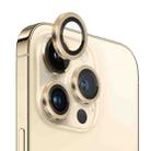 For iPhone 14 Pro / 14 Pro Max NORTHJO Camera Lens Tempered Glass CD Vein Metal Ring Film(Gold) - 1