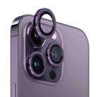 For iPhone 14 Pro / 14 Pro Max NORTHJO Camera Lens Tempered Glass CD Vein Metal Ring Film(Purple) - 1