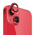 For iPhone 14 / 14 Plus NORTHJO Camera Lens Protector Tempered Glass CD Vein Metal Ring Film(Red) - 1