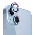 For iPhone 14 / 14 Plus NORTHJO Camera Lens Protector Tempered Glass Metal Rhinestone Ring Film(Colorful) - 1