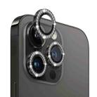 For iPhone 13 Pro / 13 Pro Max NORTHJO Camera Lens Protector Tempered Glass Metal Rhinestone Ring Film(Black) - 1