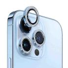 For iPhone 13 Pro / 13 Pro Max NORTHJO Camera Lens Protector Tempered Glass Metal Rhinestone Ring Film(Blue) - 1