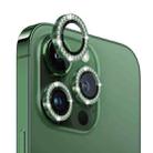 For iPhone 13 Pro / 13 Pro Max NORTHJO Camera Lens Protector Tempered Glass Metal Rhinestone Ring Film(Green) - 1