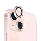 For iPhone 13 / 13 Mini NORTHJO Camera Lens Tempered Glass Metal Rhinestone Ring Film(Pink) - 1