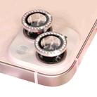 For iPhone 13 / 13 Mini NORTHJO Camera Lens Tempered Glass Metal Rhinestone Ring Film(Pink) - 3