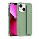 For iPhone 13 Skin Elastic Wrist Grip Back Cover Phone Case(Light Green) - 1