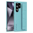 For Samsung Galaxy S25 Ultra 5G Skin Elastic Wrist Grip Back Cover Phone Case(Blue) - 1