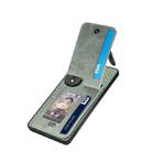 For Honor 80 Carbon Fiber Vertical Flip Zipper Phone Case(Green) - 3