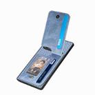 For Honor 80 SE Carbon Fiber Vertical Flip Zipper Phone Case(Blue) - 3