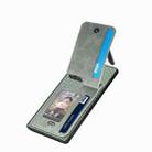 For Honor 80 SE Carbon Fiber Vertical Flip Zipper Phone Case(Green) - 3