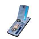 For Honor 80 Pro Carbon Fiber Vertical Flip Zipper Phone Case(Blue) - 3