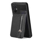 For Xiaomi POCO M5 4G Carbon Fiber Vertical Flip Zipper Phone Case(Black) - 2