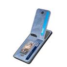 For Xiaomi POCO M5 4G Carbon Fiber Vertical Flip Zipper Phone Case(Blue) - 3