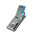 For Xiaomi POCO M5 4G Carbon Fiber Vertical Flip Zipper Phone Case(Green) - 3