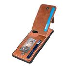 For Redmi Note 12 5G Carbon Fiber Vertical Flip Zipper Phone Case(Brown) - 3