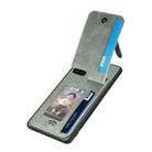 For Redmi Note 12 5G Carbon Fiber Vertical Flip Zipper Phone Case(Green) - 3