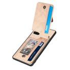 For Redmi Note 12 5G Carbon Fiber Vertical Flip Zipper Phone Case(Khaki) - 3