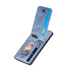 For Xiaomi 13 Pro Carbon Fiber Vertical Flip Zipper Phone Case(Blue) - 3