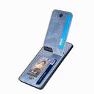 For Xiaomi 13 Carbon Fiber Vertical Flip Zipper Phone Case(Blue) - 3