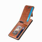 For Xiaomi 13 Carbon Fiber Vertical Flip Zipper Phone Case(Brown) - 3